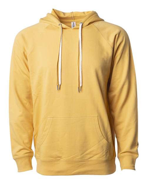 Unisex Icon Lightweight Loopback Terry Hooded Sweatshirt - Harvest Gold Front