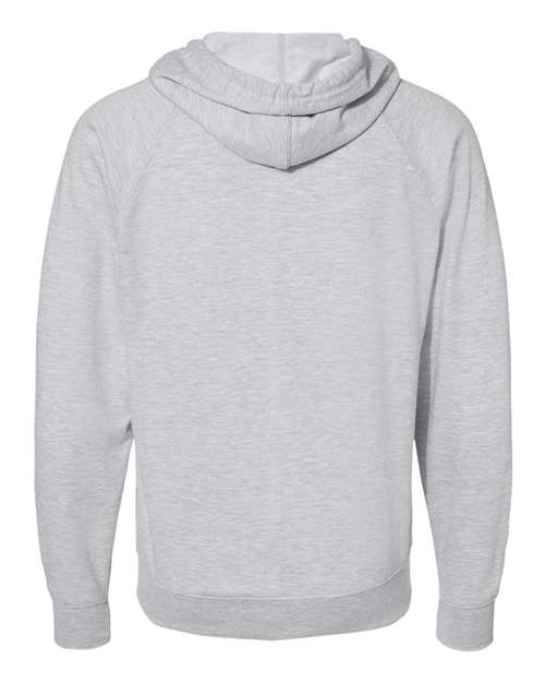 Unisex Icon Lightweight Loopback Terry Full-Zip Hooded Sweatshirt - Athletic Heather Back