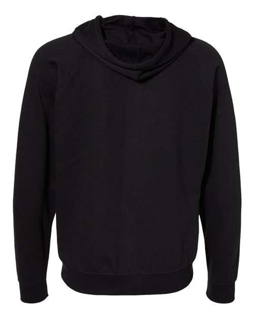 Unisex Icon Lightweight Loopback Terry Full-Zip Hooded Sweatshirt - Black Back