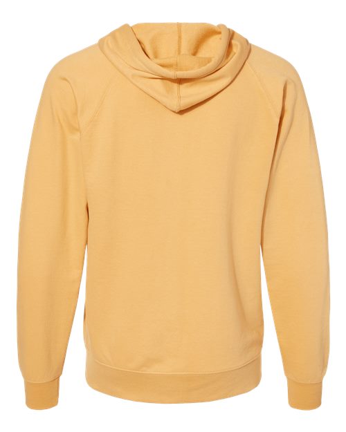 Unisex Icon Lightweight Loopback Terry Full-Zip Hooded Sweatshirt - Harvest Gold Back