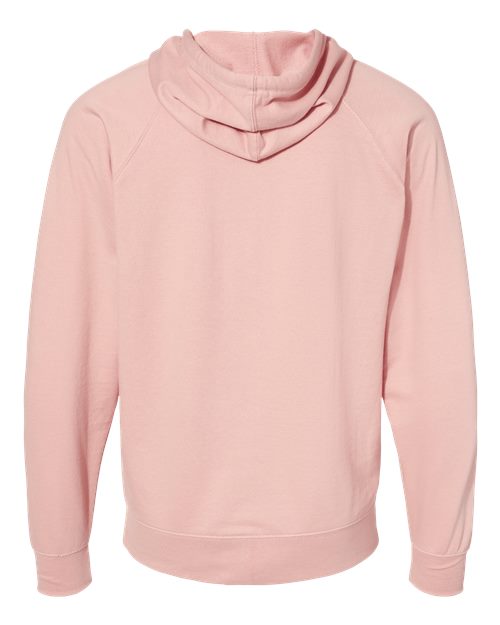 Unisex Icon Lightweight Loopback Terry Full-Zip Hooded Sweatshirt - Rose Back