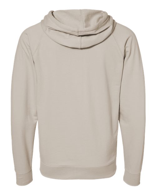 Unisex Icon Lightweight Loopback Terry Full-Zip Hooded Sweatshirt - Sand Back