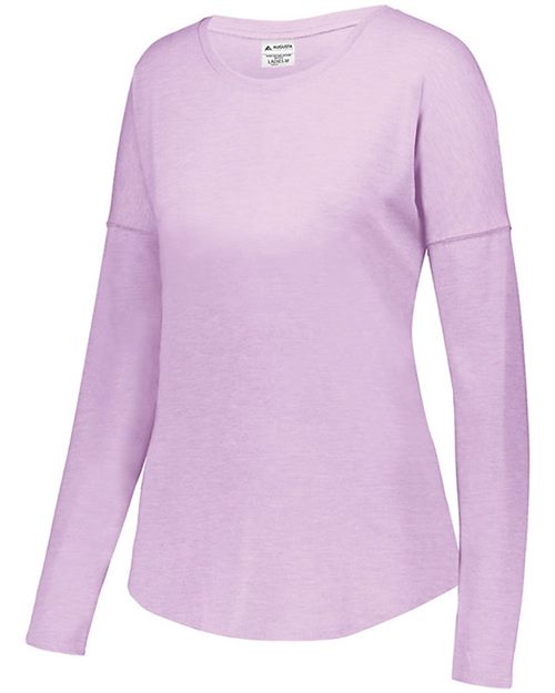 Women's Lux Triblend Long Sleeve T-Shirt - Dusty Rose Heather Front