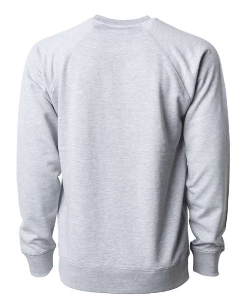 Unisex Icon Lightweight Loopback Terry Crewneck Sweatshirt - Athletic Heather Back