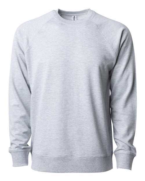 Unisex Icon Lightweight Loopback Terry Crewneck Sweatshirt - Athletic Heather Front