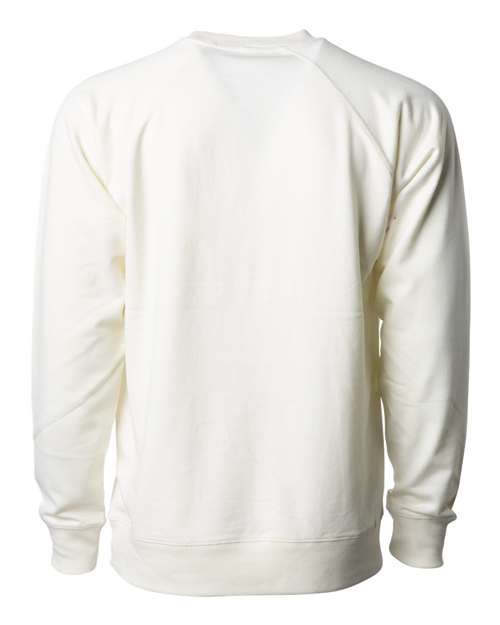 Unisex Icon Lightweight Loopback Terry Crewneck Sweatshirt - Bone Back