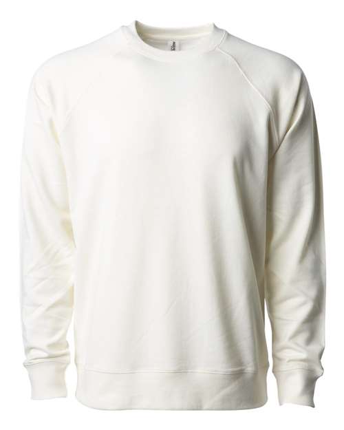 Unisex Icon Lightweight Loopback Terry Crewneck Sweatshirt - Bone Front