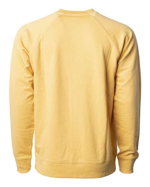 Unisex Icon Lightweight Loopback Terry Crewneck Sweatshirt - Harvest Gold Back