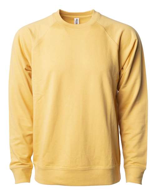 Unisex Icon Lightweight Loopback Terry Crewneck Sweatshirt - Harvest Gold Front