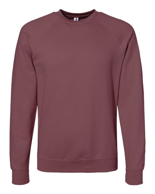Unisex Icon Lightweight Loopback Terry Crewneck Sweatshirt - Port Front