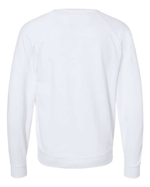 Unisex Icon Lightweight Loopback Terry Crewneck Sweatshirt - White Back