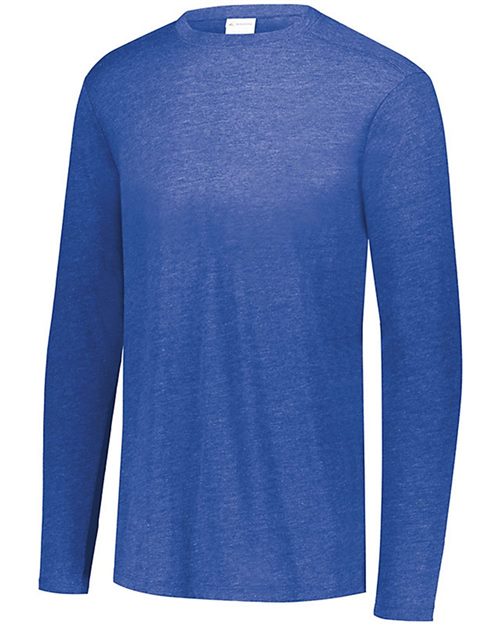 Youth Triblend Long Sleeve T-Shirt - Black Heather Front