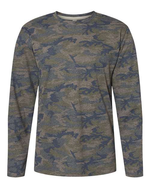 Men's Fine Jersey Long Sleeve Tee - Vintage Camo Front
