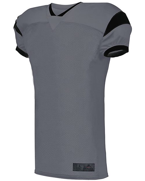 Youth Slant Football Jersey - Black/ White Front