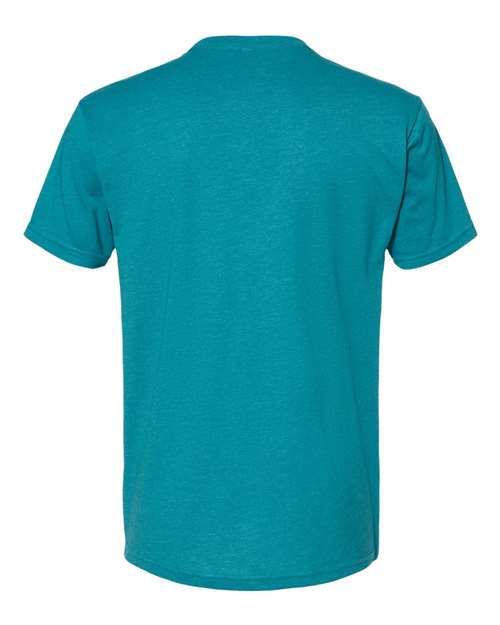 Unisex CVC T-Shirt - Teal Back