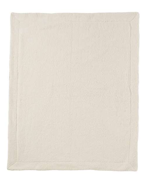 Micro Mink Sherpa Blanket - Grey/ Black Buffalo Back