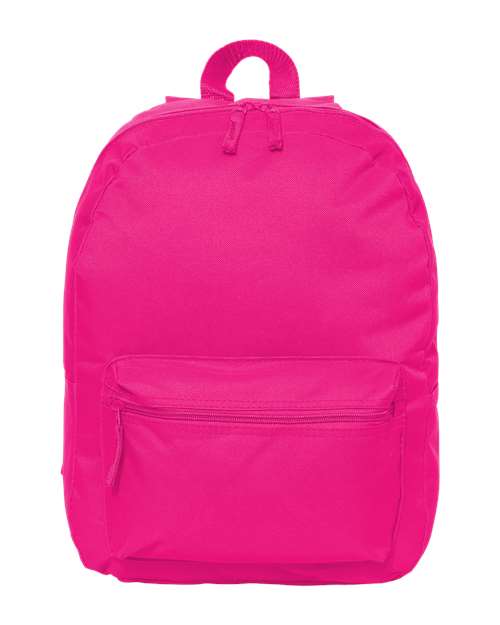 16" Basic Backpack - Hot Pink Front