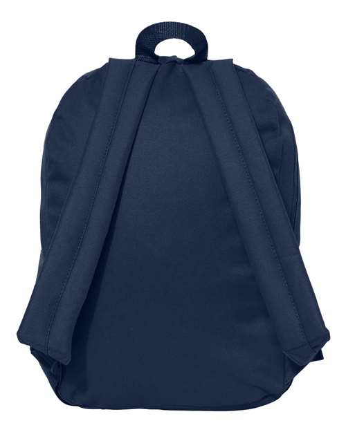 16" Basic Backpack - Navy Back