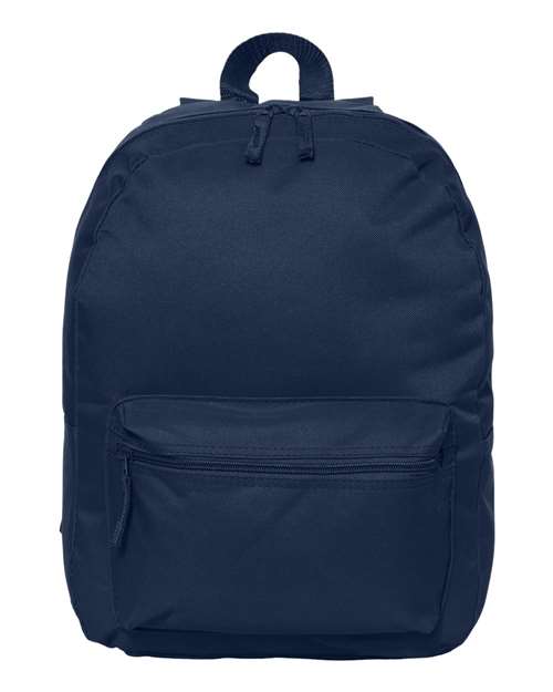 16" Basic Backpack - Navy Front