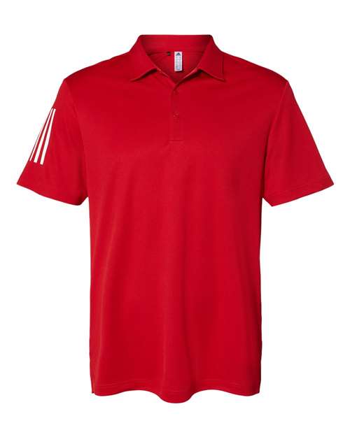 Men's Floating 3-Stripes Polo - Team Power Red/ White Front