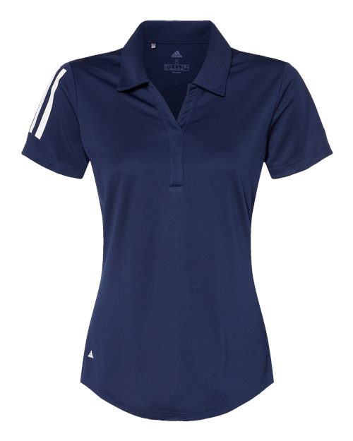 Women's Floating 3-Stripes Polo - Team Navy Blue/ White Front