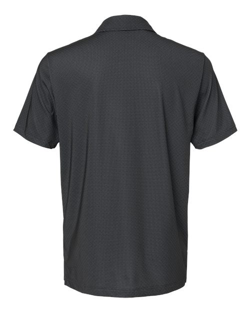 Men's Ultimate365 Diamond Dot Print Polo - Black/ White/ Grey Three Back