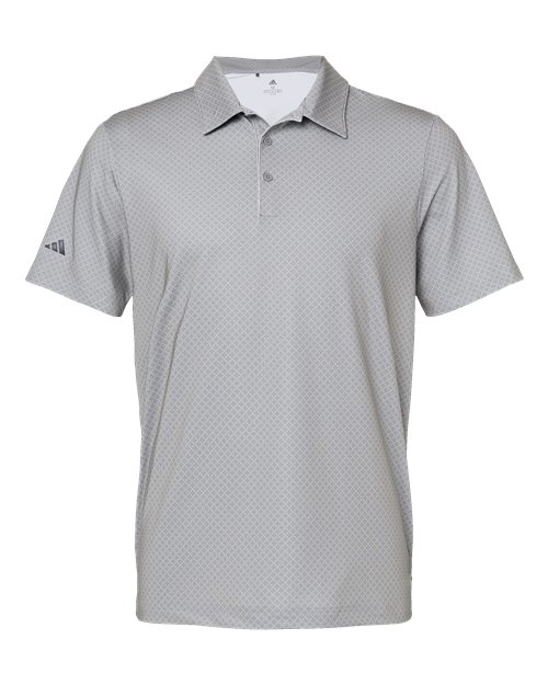 Men's Ultimate365 Diamond Dot Print Polo - Grey Three/ Team Royal/ Navy Front