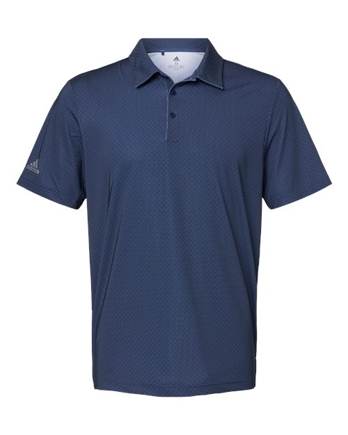 Men's Ultimate365 Diamond Dot Print Polo - Navy Blue/ White/ Grey Three Front