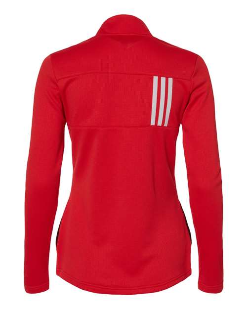 Women's 3-Stripes Double Knit Full-Zip Jacket - Team Collegiate Red/ Grey Two Back