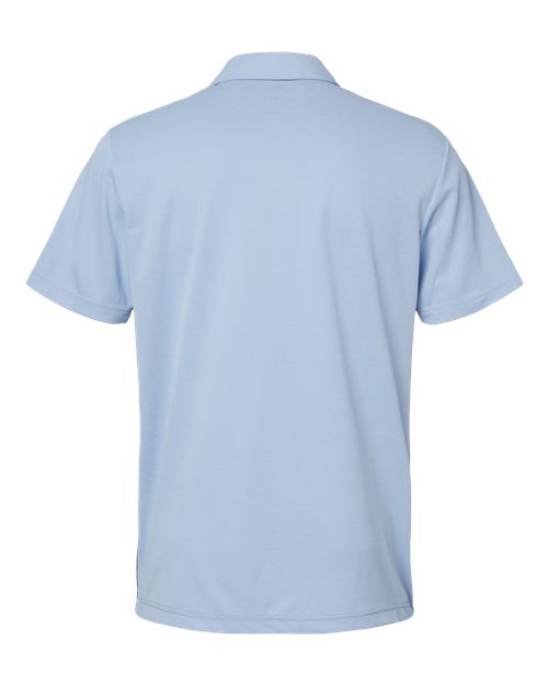 Men's Heathered Colorblocked 3-Stripes Polo - Glow Blue Heather/ Collegiate Navy Heather Back