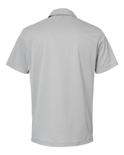 Men's Heathered Colorblocked 3-Stripes Polo - Grey Two Heather/ Collegiate Royal Heather Back