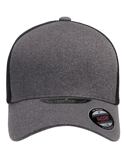 Unipanel™ Trucker Cap - Melange Heather/ Black Front