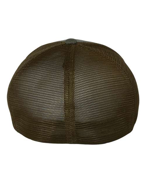 Unipanel™ Trucker Cap - Melange Olive Back