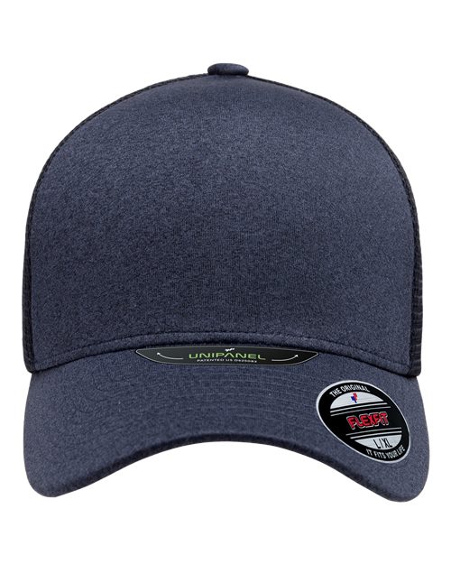 Unipanel™ Trucker Cap - Melange Navy Front