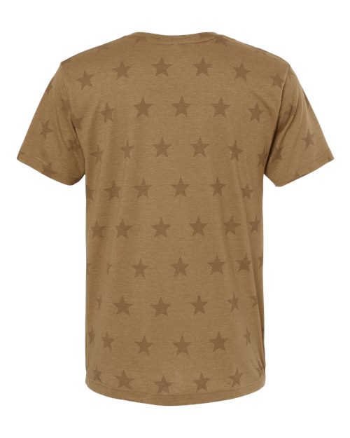 Men's Star Print Tee - Coyote Brown Star Back