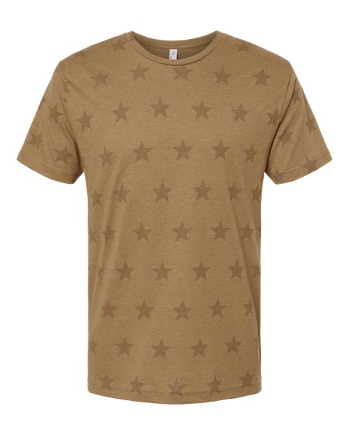 Men's Star Print Tee - Coyote Brown Star Front