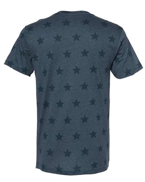 Men's Star Print Tee - Denim Star Back