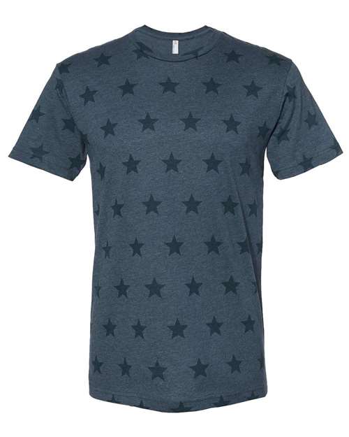 Men's Star Print Tee - Denim Star Front
