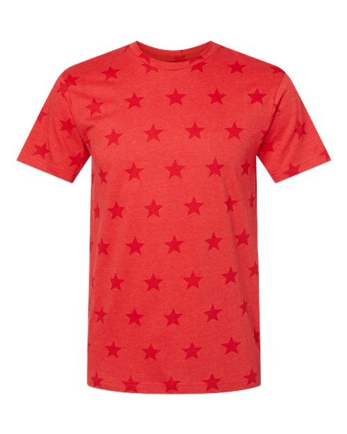 Men's Star Print Tee - Red Star Front