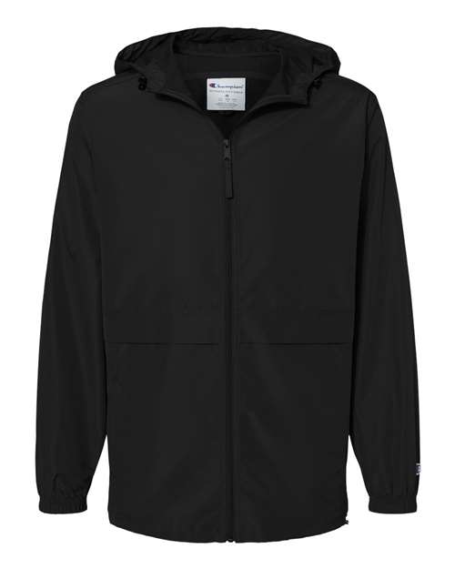 Unisex Full-Zip Anorak Jacket - Black Front