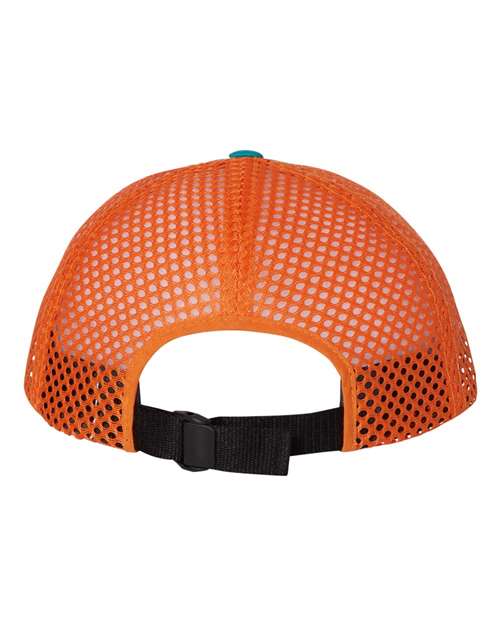 Rogue Wide Set Mesh Cap - Teal/ Orange Back