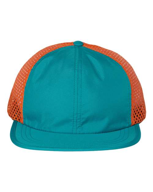 Rogue Wide Set Mesh Cap - Teal/ Orange Front
