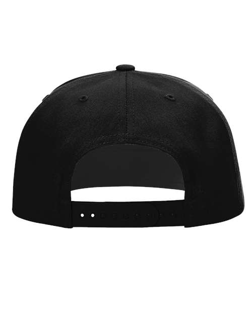 Pinch Front Structured Snapback Trucker Cap - Black Back