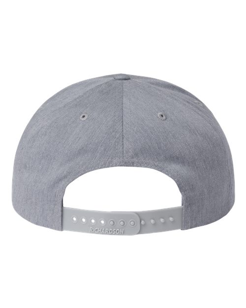 Pinch Front Structured Snapback Trucker Cap - Heather Grey Back
