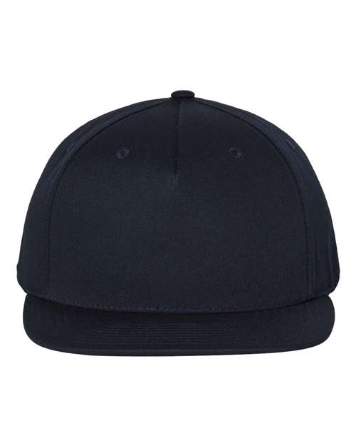 Pinch Front Structured Snapback Trucker Cap - Navy Front