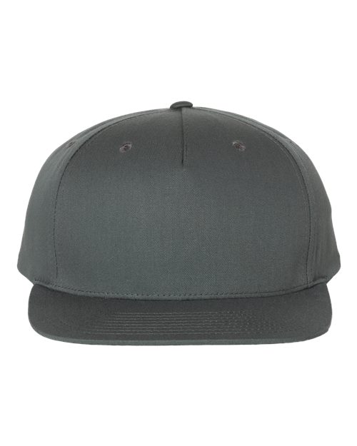 Pinch Front Structured Snapback Trucker Cap - Flint Grey Front