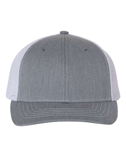 Youth Trucker Snapback Cap - Heather Grey/ White Front