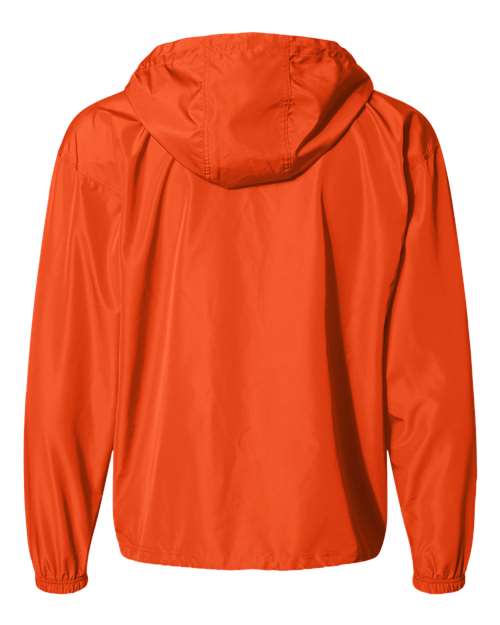 Unisex Packable Anorak Jacket - Orange Back