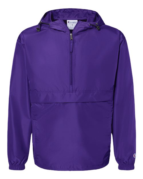 Unisex Packable Anorak Jacket - Purple Front