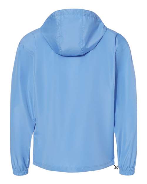 Unisex Packable Anorak Jacket - Light Blue Back